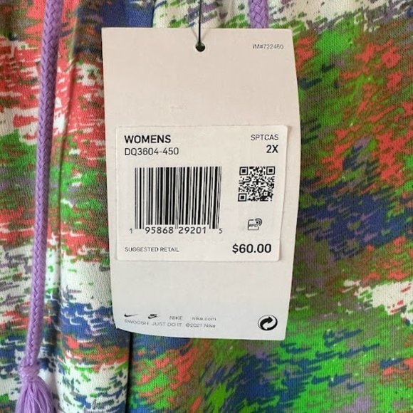 Nike Swoosh Fleece Curve Sweatpants (2X) (NWT) - Picture 2 of 5